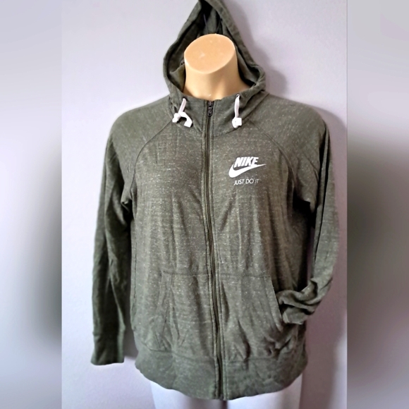 Nike Jackets & Blazers - Nike Green Zip-Up Hoodie